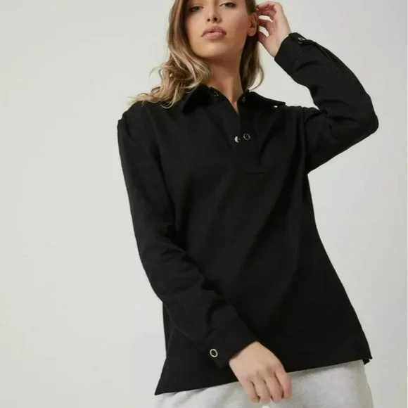 ROZALIA X ATOIR The Collar Top Black Size S M RRP $199 BNWT - Picture 2 of 6